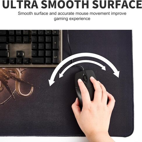 Anime Mouse Pad, XL Gaming Mousepad, 31.5''×15.7'' Keyboard Mouse Pad Waterproof and Anti-Skid for Office Desk Decor in Saudi Arabia