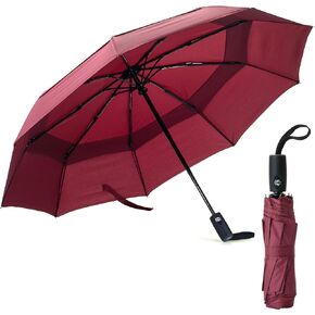 Mr. Pen- Windproof Travel Umbrella, Red, Automatic Umbrellas for Rain, Compact Umbrella, Travel Umbrella Compact, Umbrella Windproof Umbrella, Umbrellas for Rain Windproof, Portable Umbrella