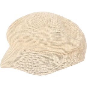 Women Summer Straw Woven Visor Sun Hat Newsboy Cap Painter Hat