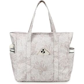 حقيبة كبيرة للشاطئ من Octsky للنساء مقاومة للماء ومقاومة للرمل مع سحاب للسفر في صالة الألعاب الرياضية على الشاطئ in Kuwait