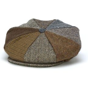 Hanna Hats Men's Donegal Tweed 8 Piece Cap Newsboy Cap