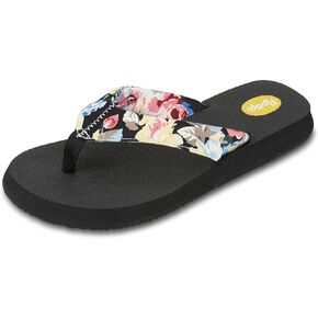 Floopi Flip Flops for Women Flat Yoga Mat Thong Womens Sandals Ladies Beach Sandals with Indoor & Outdoor Anti Skid Soles