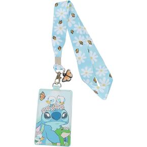 Loungefly Disney LILO and Stitch Springtime Stitch Lanyard with CARDHOLDER in Kuwait