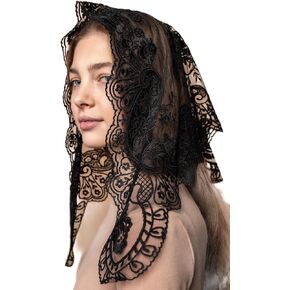 Maria Veils Catholic Mantilla Mass Veil Church Lace Veil Spanish Chapel Mass Head Covering Veil Short in Kuwait