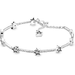 Pandora Celestial Stars Bracelet - Sterling Silver & Cubic Zirconia Bracelet for Women - Gift for Her, With Gift Box