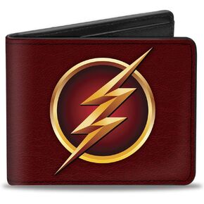 Buckle-Down Men's PU Bifold Wallet, Maroon, 4.0" x 3.5"