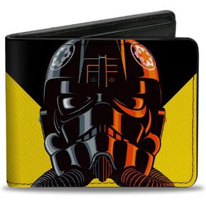 Wallet Bifold PU Star Wars TIE Pilot Galactic Empire Ad Black Red Orange