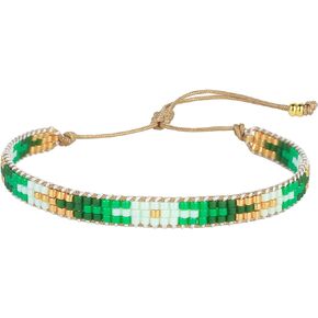 KELITCH Miyuki Bohemian Friendship Bracelets Rainbow Color Beads Bracelets Charm Bangles Jewelry for Women