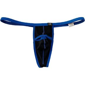 Faringoto Men's Ice Silk Open Thong U Convex Men's Small Underpants T Pants