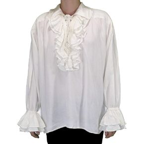 Medieval Poet's Pirate Shirt Costume [White] (Small/Medium)