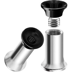BIG GAUGES Pair of Internally Threaded Surgical Steel Black Double Flared Piercing Jewelry Earring Stretcher Plug Tunnel Lobe