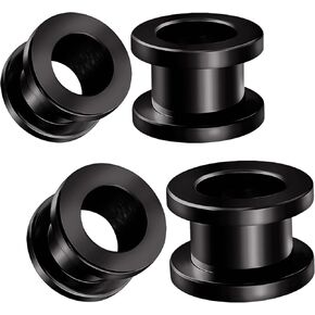 مقاييس كبيرة 2 أزواج من الفولاذ الجراحي الأسود برغي مناسب لمقاسين من أنفاق اللحم ثقب المجوهرات أقراط نقالة سدادات الأذن الفص in Kuwait