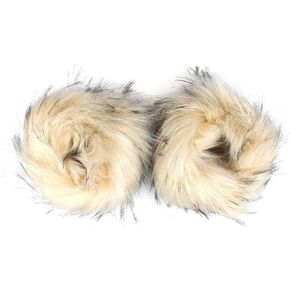 CHEZBABY Faux Fur Arm Wrist Cuffs Winter Hand Warmer Women Winter Fox Furry Bands