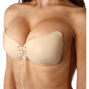 CleavageContol Strapless Backless Self Adhesive Bra for Women, Invisible Push Up