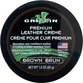 GRIFFIN Leather Creme (1.6 oz) - Leather Conditioner and Shoe Cream to Polish Shoes and Other Leathers - Made in the USA