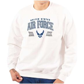 Brisco Brands US Air Force Wing Emblem Established Sweatshirt for Men or Women