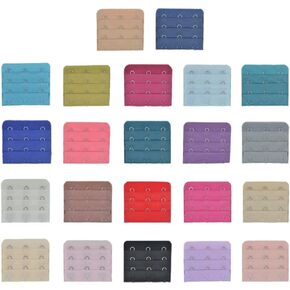 22 PCS Assorted Colors 3 Hooks 3 Rows Spacing Bra Extender Strap Bra Extension Band Buckle for Women Girls Ladies