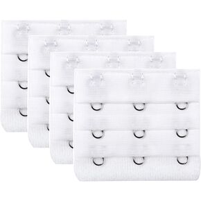 Women's Bra Extender 3 Hooks 3 Rows Elastic Back Bra Band Extension Strap