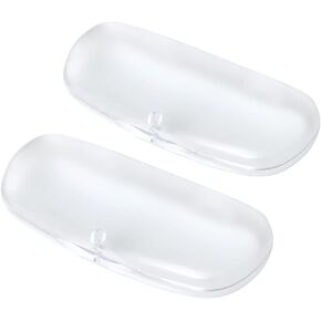 ccHuDE 2 Pcs Plastic Eyeglasses Cases Frosted Glasses Case Hard Shell Reading Glasses Box Travel Sunglasses Case Translucent