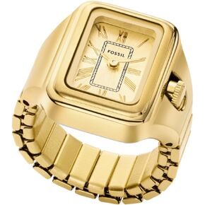 Fossil Women's Quartz Stainless Steel Two-Hand Watch Ring, Color: Gold Raquel (Model: ES5343)
