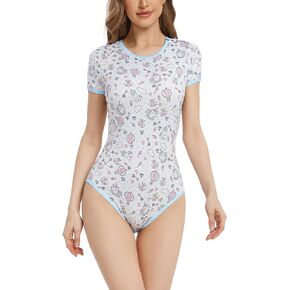 kiligspace Romper Onesie Pajamas Bodysuit Cute Print Onesie Sleepwear Tops – Unicorn Onesies