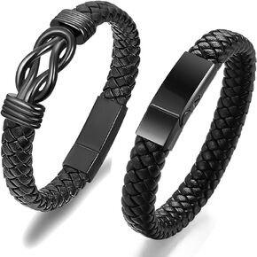 abooxiu Leather Urn Bracelet for Ashes Cremation Bracelets Memorial Urn