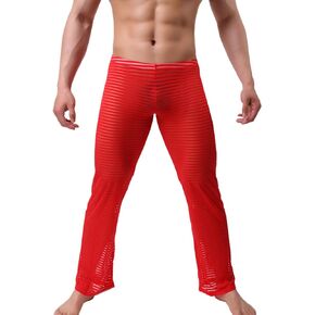 Men’s Summer Sexy Mesh See Thru Stretchy Lightweight Sleep Lounge Pants