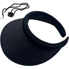 قبعة من القش للنساء للوقاية من الشمس بمشبك على قبعة الشاطئ ذات الحافة العريضة الكبيرة in Kuwait