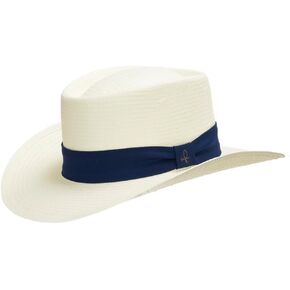 Gambler Links Elegant Golf Dress Straw Panama Hat with Stylish Black Hatband