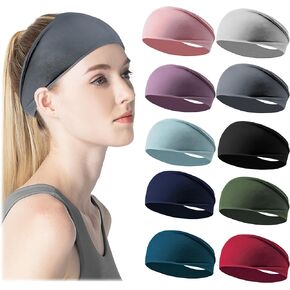 Women's Workout Headbands Non Slip Sport Sweatbands Yoga Hairbands for Travel Fitness Athletic Elastic Moisture Wicking for Girls
