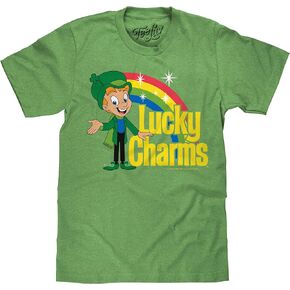 Tee Luv Men's Lucky Charms T-Shirt - Lucky The Leprechaun Cereal Shirt