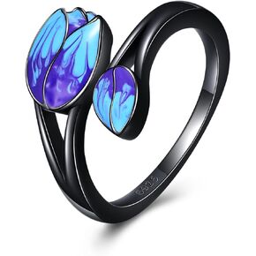 CRMAD Tulip Ring for Women Sterling Silver Tulip Gifts for Girls Friend (11)