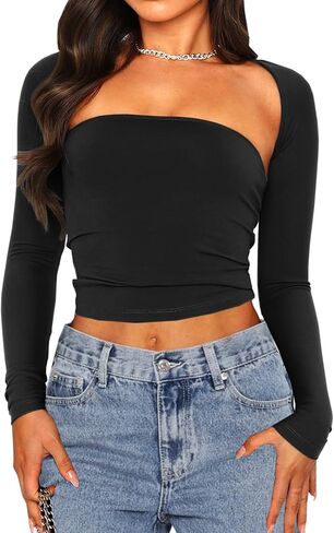 مجموعة قطعتين من قطعتين من قطعتين من قطعتين من قطع علوية نسائية بوليرو ذات أكمام طويلة للخروج in Kuwait