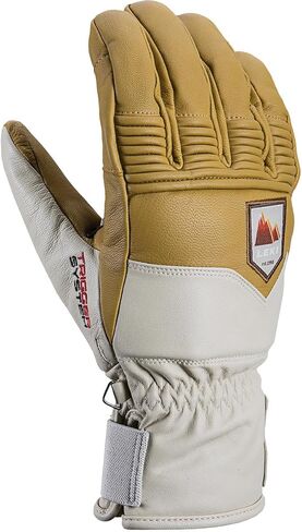 LEKI Rubic 3D Ski Gloves - Tan/Off-White Large in Saudi Arabia