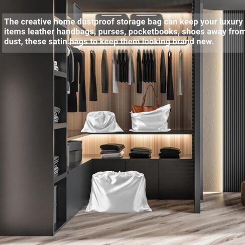 FEICHANGHAO 12 حزمة أكياس الغبار لحقائب اليد تخزين حقيبة ملابس حريرية مع الرباط حقيبة تخزين السفر لحقيبة اليد محفظة الأحذية الأحذية in Kuwait
