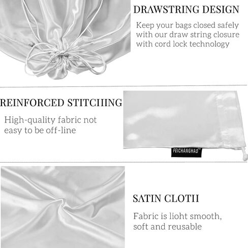 FEICHANGHAO 12 حزمة أكياس الغبار لحقائب اليد تخزين حقيبة ملابس حريرية مع الرباط حقيبة تخزين السفر لحقيبة اليد محفظة الأحذية الأحذية in Kuwait