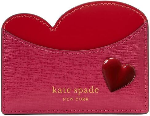 Kate Spade New York Pitter Patter Smooth Leather Card Holder Red Multi One Size in Saudi Arabia
