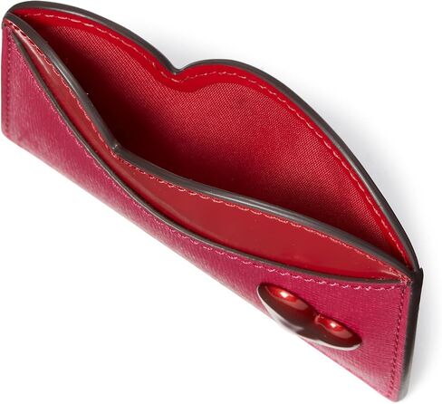 Kate Spade New York Pitter Patter Smooth Leather Card Holder Red Multi One Size in Saudi Arabia