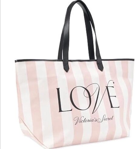 Victoria's Secret Love Pink Stripe Weekender Tote Bag in Saudi Arabia