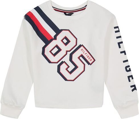 Tommy Hilfiger Girls' Fleece Pullover Crewneck Sweatshirt in Saudi Arabia