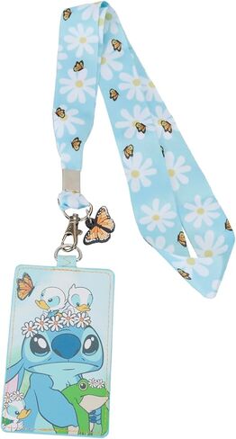Loungefly Disney LILO and Stitch Springtime Stitch Lanyard with CARDHOLDER in Kuwait