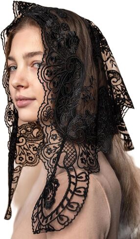 حجاب ماريا حجاب مانتيا الكاثوليكي حجاب الكنيسة حجاب الدانتيل حجاب الكنيسة الاسبانية غطاء الرأس حجاب قصير in Kuwait