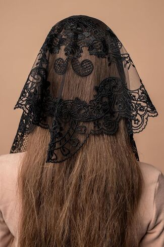 حجاب ماريا حجاب مانتيا الكاثوليكي حجاب الكنيسة حجاب الدانتيل حجاب الكنيسة الاسبانية غطاء الرأس حجاب قصير in Kuwait