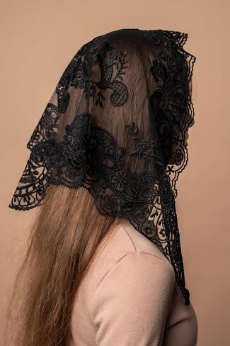 حجاب ماريا حجاب مانتيا الكاثوليكي حجاب الكنيسة حجاب الدانتيل حجاب الكنيسة الاسبانية غطاء الرأس حجاب قصير in Kuwait