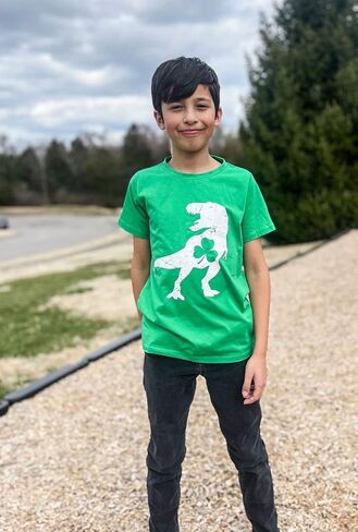 HH Family Kids St. Patrick’s Day Shirt Boys and Girls Green T-Shirt Clothing 4-12 Years in Kuwait
