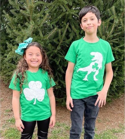 HH Family Kids St. Patrick’s Day Shirt Boys and Girls Green T-Shirt Clothing 4-12 Years in Kuwait