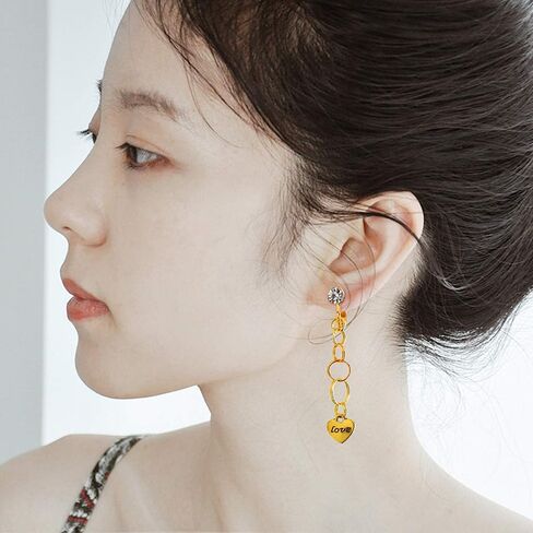 Crystal Clip-on Earrings Converter, 12pcs Non-pierced Earring Clips Women Earring Component with Adjustable Screw for Earring Making, Gold and Silver in Saudi Arabia
