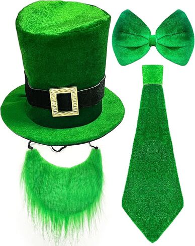 مجموعة إكسسوارات زي عيد القديس باتريك من QLINLEAF لحفلات الرقص الأيرلندية للهالوين in Kuwait