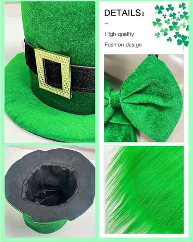 مجموعة إكسسوارات زي عيد القديس باتريك من QLINLEAF لحفلات الرقص الأيرلندية للهالوين in Kuwait