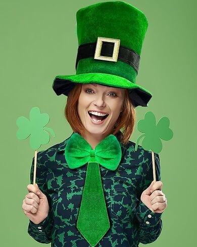 مجموعة إكسسوارات زي عيد القديس باتريك من QLINLEAF لحفلات الرقص الأيرلندية للهالوين in Kuwait